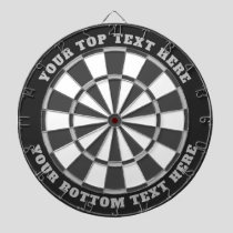 Gray Dartboard with Custom Text