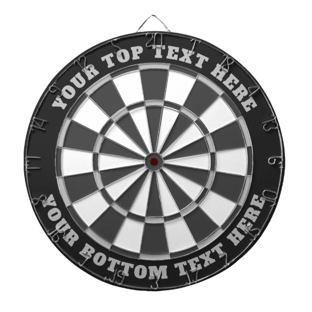 Gray Dartboard with Custom Text (Front)