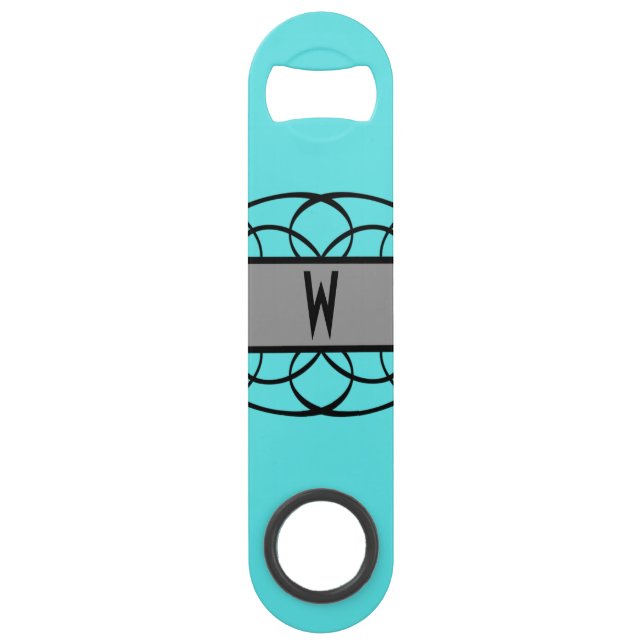Gray Deco Flourish Bottle Opener (Front)