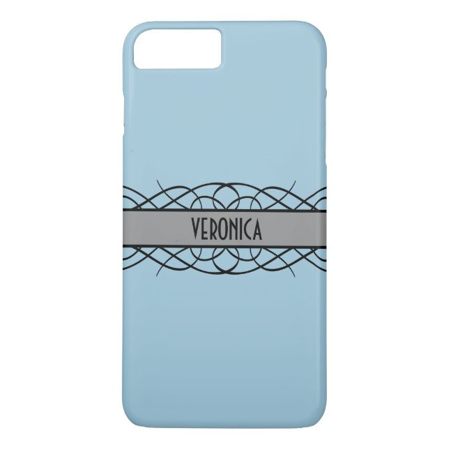 Gray Deco Flourish Case-Mate iPhone Case (Back)