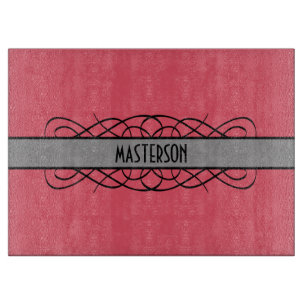 Gray Deco Flourish Cutting Board