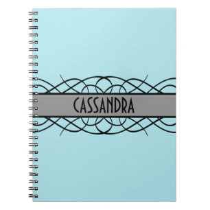 Gray Deco Flourish Notebook