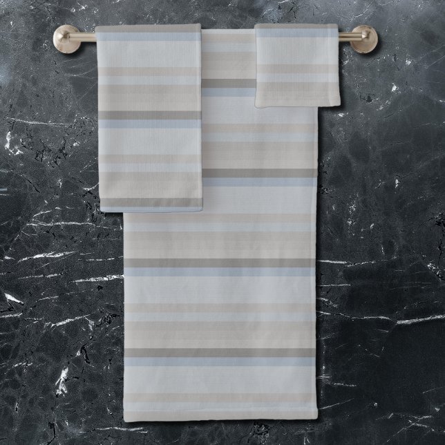 gray  denim stripes bath towel set (Creator Uploaded)
