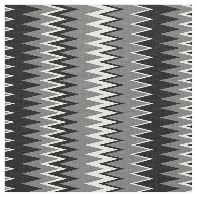 Gray Diagonal Geometric Stiped Zag Zag Fabric (Close Up)
