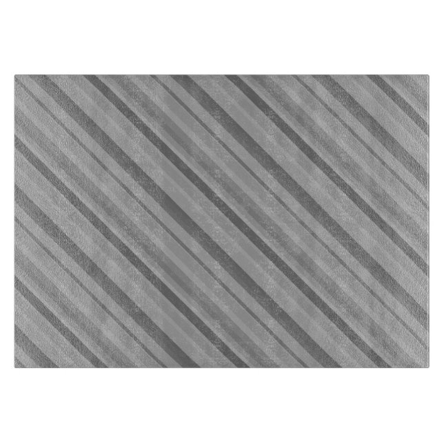 Gray diagonal stripes cutting board (Front)