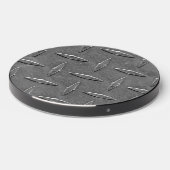 Gray Diamond Plate Wireless Charger (Front 2)