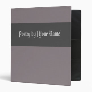 Gray Diamond Poetry Binder