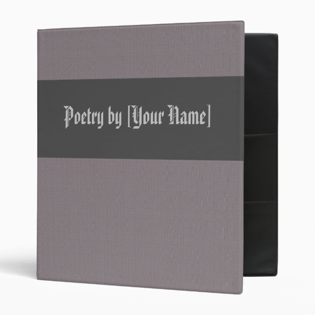 Gray Diamond Poetry Binder (Front/Inside)