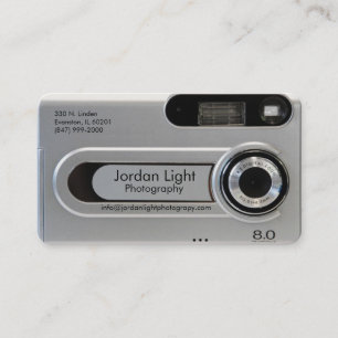 gray digital camera business card