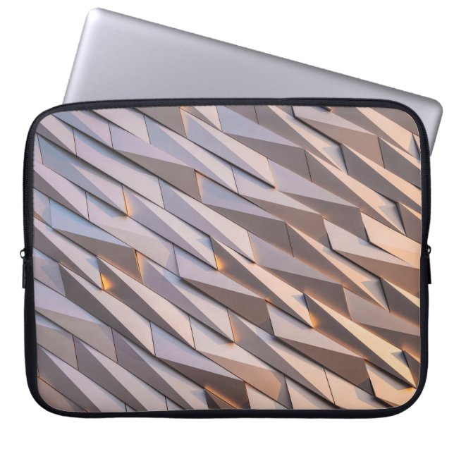 Gray digital laptop sleeve (Front)
