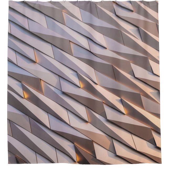Gray digital shower curtain (Front)