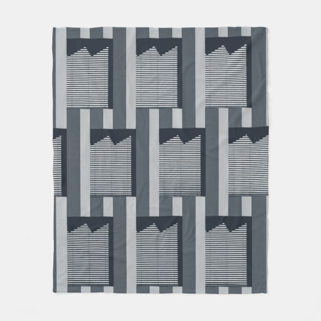 Gray digital wallpaper fleece blanket (Front)