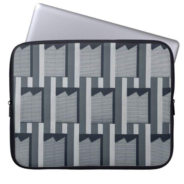 Gray digital wallpaper laptop sleeve (Front)