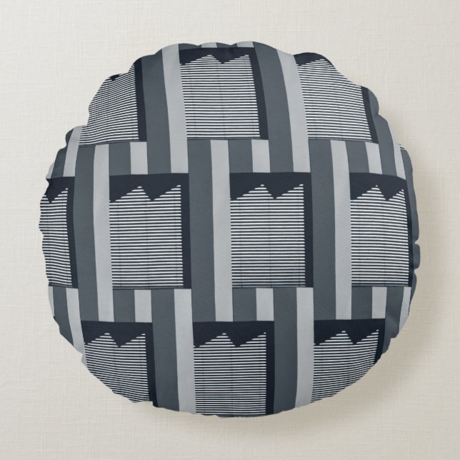 Gray digital wallpaper round pillow (Front)