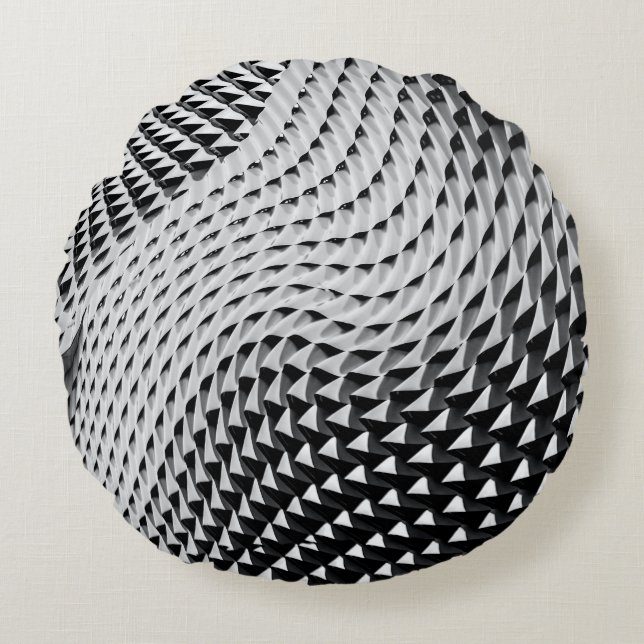 Gray digital wallpaper round pillow (Front)