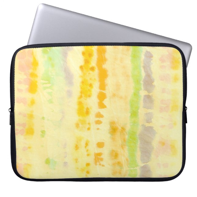 Gray Dirty Art Painting. Shibori Pattern. Bardo Br Laptop Sleeve (Front)