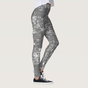 Gray Distressed Look Leggings