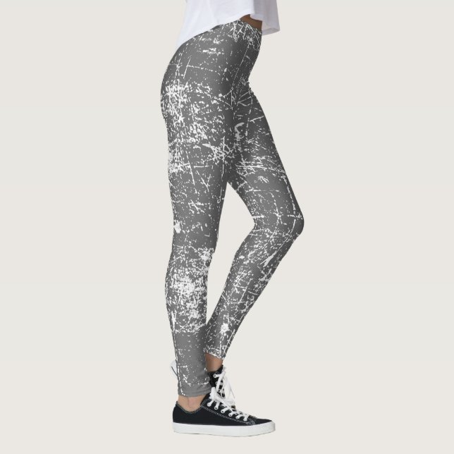 Gray Distressed Look Leggings (Right)