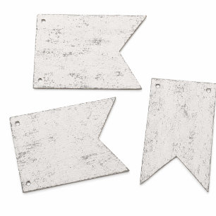Gray Distressed Texture Rustic Bunting Banner