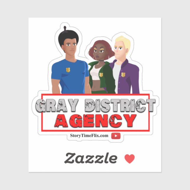 Gray District Agency Sticker (Sheet)