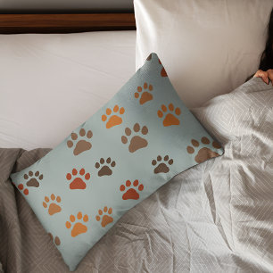 Gray Dog Print Pillow Case