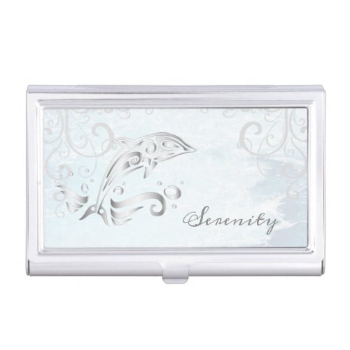 Gray Dolphin Business Card Case