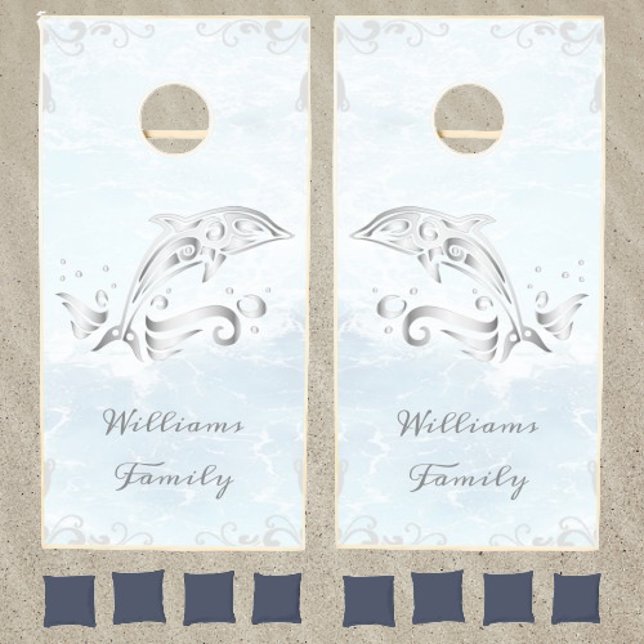 Gray Dolphin Cornhole Set (Gray Dolphin Cornhole Set)