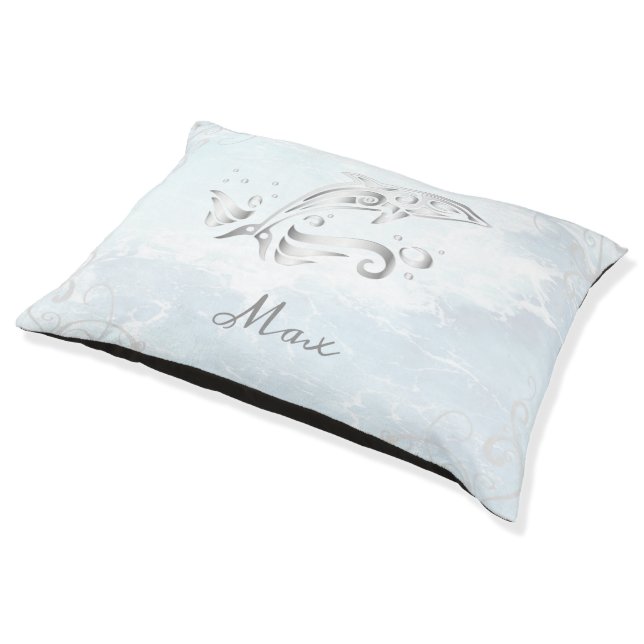 Gray Dolphin Dog Bed (Angled)