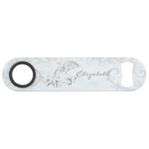 Gray Dolphin Personalized Bottle Opener