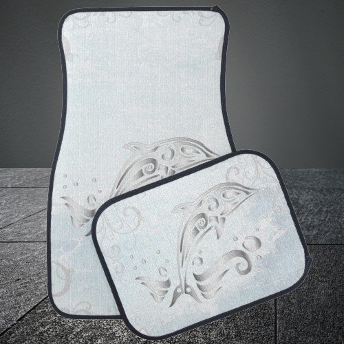 Gray Dolphin Personalized Car Mats