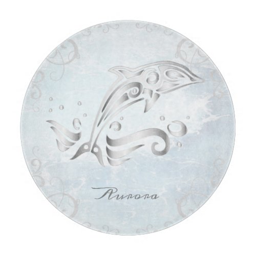 Gray Dolphin Personalized Cutting Board