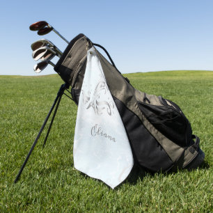 Gray Dolphin Personalized Golf Towel