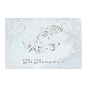 Gray Dolphin Personalized Placemat