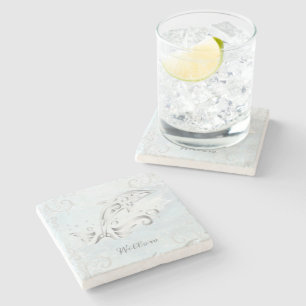 Gray Dolphin Personalized Stone Coaster