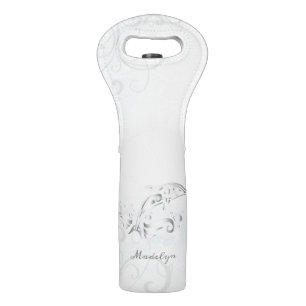Gray Dolphin Personalized Wine Bag