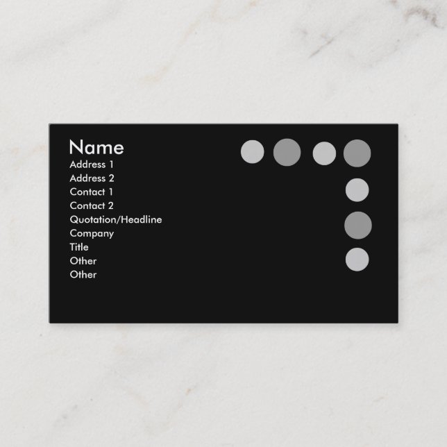 Gray Dots Business Card (Front)
