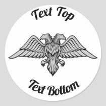 Gray Double Headed Eagle Sticker