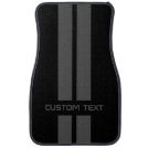 Gray Double Stripe Car Mats - with custom text Gray Double Stripe Car Mats - with custom text