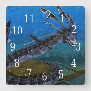 Gray Dragon Clock