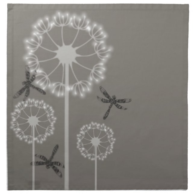 Gray Dragonflies Napkin (Front)
