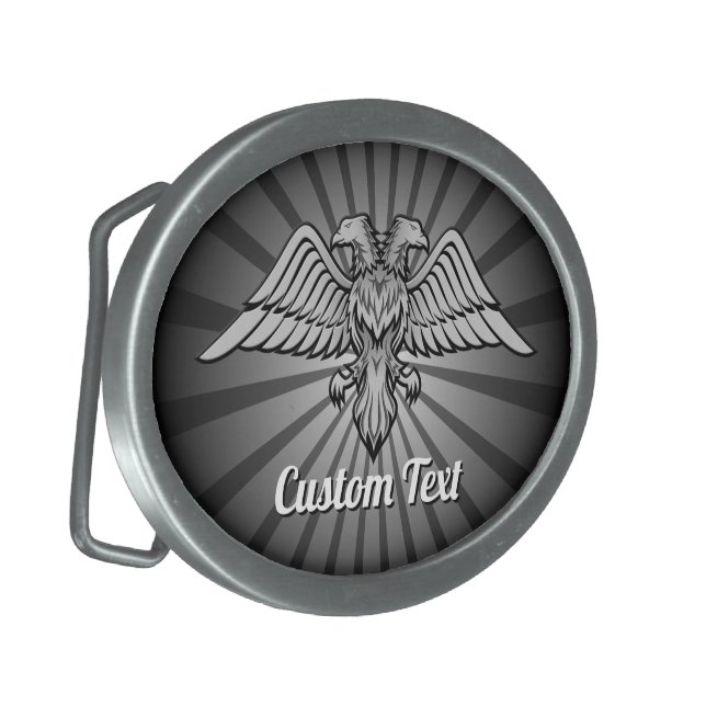 Gray eagle with two Heads Belt Buckle (Front Left)