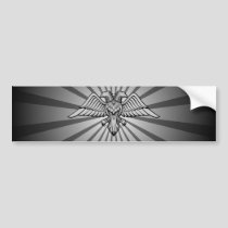Gray eagle with two heads bumper sticker