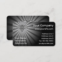 Gray eagle with two heads business card