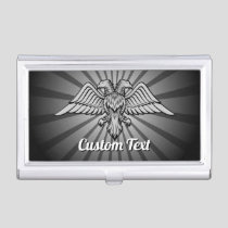 Gray eagle with two Heads Business Card Case