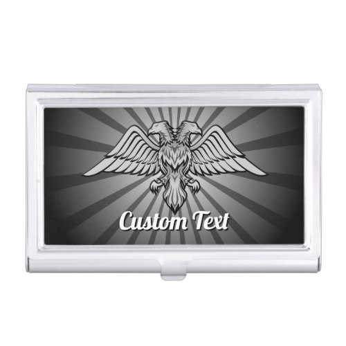 Gray eagle with two Heads Business Card Case