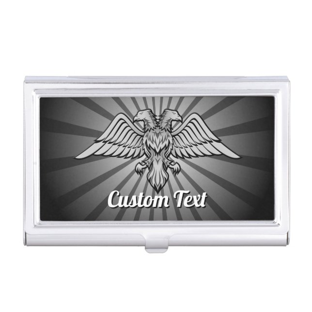Gray eagle with two Heads Business Card Case (Front)