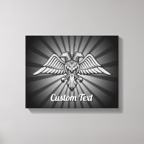 Gray eagle with two Heads Canvas Print