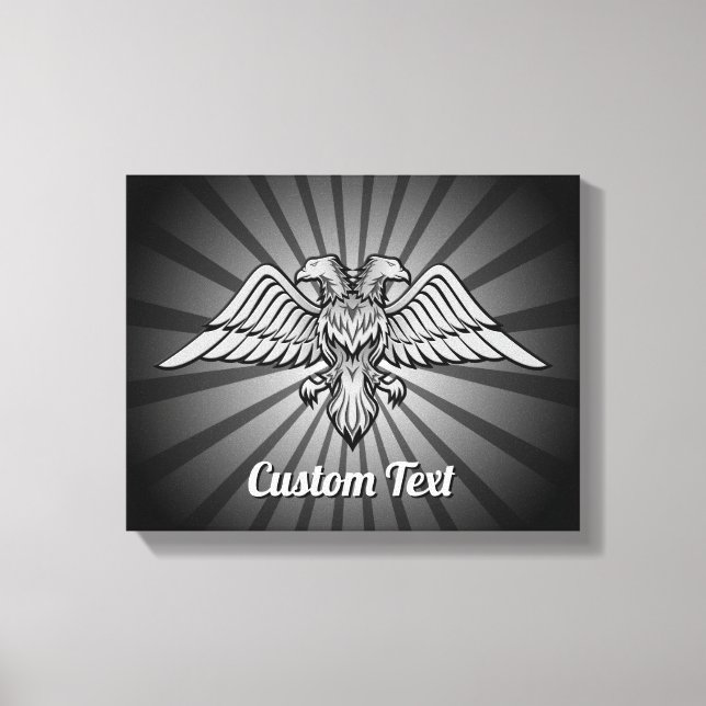 Gray eagle with two Heads Canvas Print (Front)