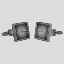 Gray eagle with two heads cufflinks