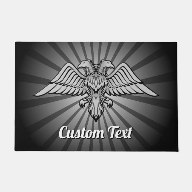 Gray Eagle with two Heads Doormat (Front)